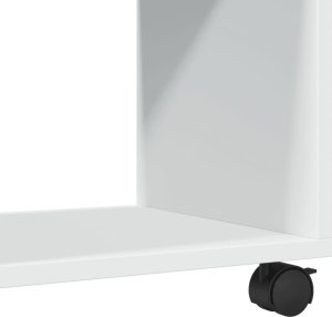 vidaXL vidaXL Szafka na kółkach, biała 72x33x42,5 cm, materiał drewnopochodny 8