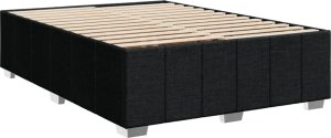vidaXL vidaXL Łóżko kontynentalne z materacem, czarne, tkanina, 140x190 cm 9
