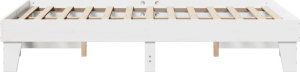 vidaXL vidaXL Rama łóżka bez materaca, biała, 120x190 cm, lite drewno sosnowe 5