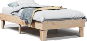 vidaXL vidaXL Rama łóżka bez materaca, 90x190 cm, lite drewno sosnowe 2