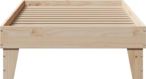 vidaXL vidaXL Rama łóżka bez materaca, 90x190 cm, lite drewno sosnowe 4