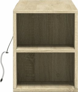 vidaXL vidaXL Ścienna szafka TV z LED, dąb sonoma, 135x31x39,5 cm 7
