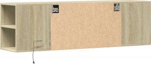 vidaXL vidaXL Ścienna szafka TV z LED, dąb sonoma, 135x31x39,5 cm 8
