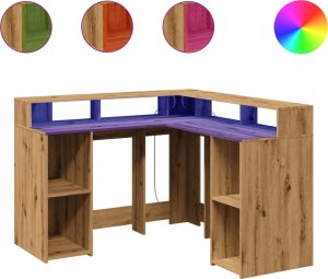 Biurko vidaXL Dąb Artisan 130 cm x 130 cm 2