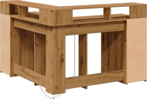 Biurko vidaXL Dąb Artisan 130 cm x 130 cm 8