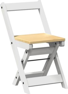 vidaXL vidaXL Krzesła stołowe Corona, składane, 4 szt., białe, sosnowe 4