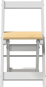 vidaXL vidaXL Krzesła stołowe Corona, składane, 4 szt., białe, sosnowe 5