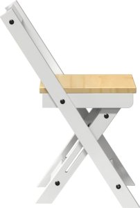 vidaXL vidaXL Krzesła stołowe Corona, składane, 4 szt., białe, sosnowe 6