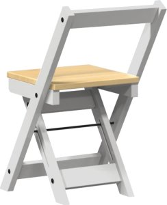 vidaXL vidaXL Krzesła stołowe Corona, składane, 4 szt., białe, sosnowe 7
