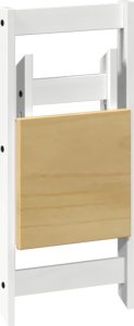 vidaXL vidaXL Krzesła stołowe Corona, składane, 4 szt., białe, sosnowe 8
