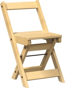 vidaXL vidaXL Krzesła stołowe Corona, składane, 4 szt., woskowy brąz, sosnowe 4