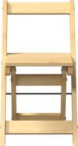 vidaXL vidaXL Krzesła stołowe Corona, składane, 4 szt., woskowy brąz, sosnowe 5
