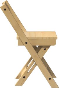 vidaXL vidaXL Krzesła stołowe Corona, składane, 4 szt., woskowy brąz, sosnowe 6