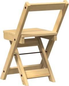 vidaXL vidaXL Krzesła stołowe Corona, składane, 4 szt., woskowy brąz, sosnowe 7