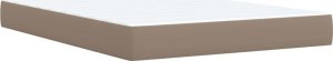 vidaXL Łóżko kontynentalne z materacem cappuccino 140x190cm 6