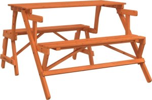 vidaXL vidaXL Stół piknikowy z ławkami, jodłowy, 2-w-1 2