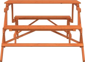 vidaXL vidaXL Stół piknikowy z ławkami, jodłowy, 2-w-1 4