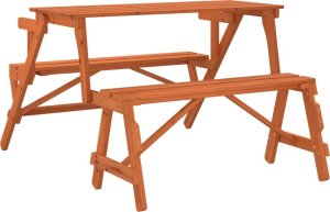 vidaXL vidaXL Stół piknikowy z ławkami, jodłowy, 2-w-1 6