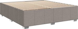 vidaXL vidaXL Łóżko kontynentalne z materacem, taupe, tkanina, 200x200 cm 8