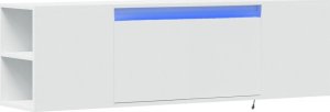 vidaXL vidaXL Ścienna szafka TV z LED, biała, 135x31x39,5 cm 3