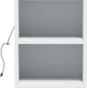 vidaXL vidaXL Ścienna szafka TV z LED, biała, 135x31x39,5 cm 7