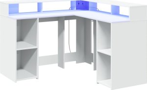 Biurko vidaXL Białe 130 cm x 130 cm 3