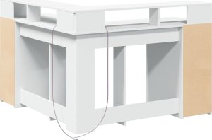 Biurko vidaXL Białe 130 cm x 130 cm 8