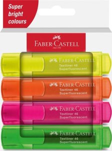 Faber-Castell Faber-Castell Textmarker 46 Superfluorescent marker 4 szt. Końcówka ścięta Zielony, Pomarańczowy, Różowy, Żółty 1