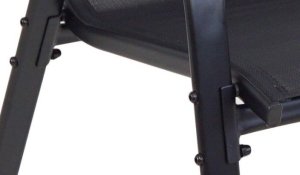 kontrast Zestaw mebli ogrodowych BERGAMO 60x60 cm stolik i krzesła 2os. czarny 11