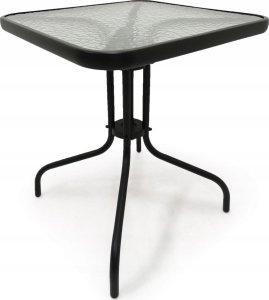 kontrast Zestaw mebli ogrodowych BERGAMO 60x60 cm stolik i krzesła 2os. czarny 4