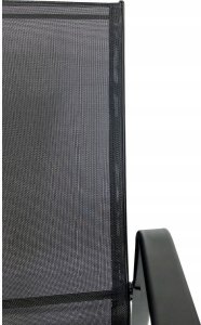 kontrast Zestaw mebli ogrodowych BERGAMO 60x60 cm stolik i krzesła 2os. czarny 9