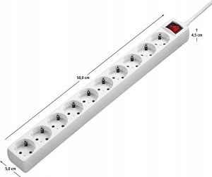 Hama Hama Power Strip 10 sockets 3 m white - Extended 2