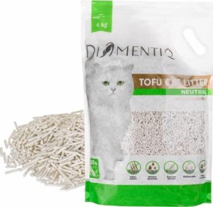 Żwirek dla kota Diamentiq DIAMENTIQ Żwirek Tofu zbrylający 4 kg NATURALNY 1