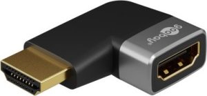 Adapter AV Goobay Adapter HDMI™ kątowy 90° poziomy, 8K @ 60 Hz, pozłacany 1