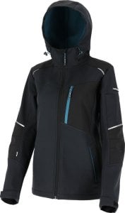 4f KURTKA SOFTSHELL Z KAPT. DAMSKA CZAR.-TURKUS., "XL",CE,LAHTI 1