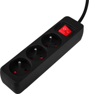 Neo Przedłużacz listwowy 1.5m, 3x1.5mm2, 3G, czarny, ON/OFF (90-182) 2