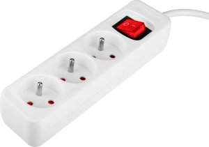 Neo Przedłużacz listwowy 5m, 3x1.5mm2, 3G, biały, ON/OFF 2