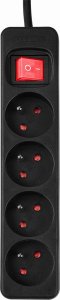 Neo Przedłużacz listwowy 3m, 3x1.5mm2, 4G, czarny, ON/OFF 5