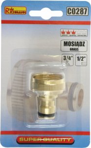Richmann Brass nipple with internal thread 3/4" 2
