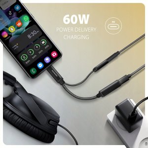Adapter USB Axagon ADA-HCPD USB-C - USB-C + Jack 3.5mm Czarny  (ADA-HCPD) 4