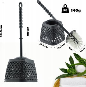 Kadax KADAX Szczotka Wc Do Toalety Plastikowa Toaletowa Uchwyt Szara 3