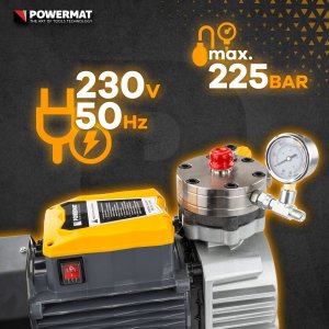 Powermat AGREGAT MALARSKI PISTOLET HYDRODYNAMICZNY 1500W WĄŻ 15M 225BAR 3X DYSZA 6