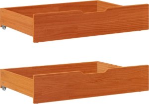vidaXL vidaXL Łóżko dzienne rozsuwane, z szufladami, woskowy brąz, 90x190 cm 6