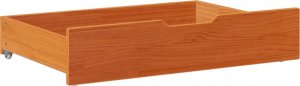 vidaXL vidaXL Szuflady pod łóżko, 2 szt., woskowy brąz, 80x55x16 cm, sosna 4