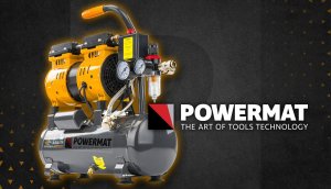 Sprężarka Powermat KOMPRESOR BEZOLEJOWY 6L SPRĘŻARKA 8 BAR 150l/min 230V SEPARATOR CICHY 59dB 3