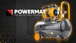 Sprężarka Powermat KOMPRESOR BEZOLEJOWY 50L SPRĘŻARKA 8 BAR 290l/min 230V SEPARATOR CICHY 59dB 3