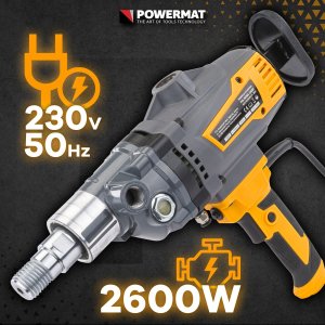 Powermat WIERTNICA DO BETONU OTWORNICA POWERMAT STATYW 2600W MOKRO SUCHO PM-WDBS-2600T 14