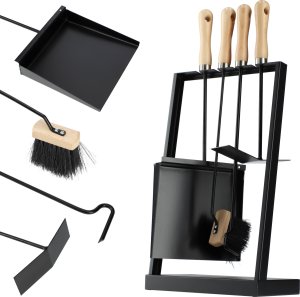 Kadax Zestaw Kominkowy Narzędzia Akcesoria Kominka Pogrzebacz Przybory 5w1 2