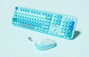 Klawiatura + mysz Mofii Bezprzewodowy zestaw klawiatura + mysz MOFII Lovely 2.4G (Niebieski) 2