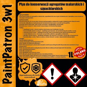 Rosfix PŁYN KONSERWUJACY ZABEZPIECZAJĄCY CZYSZCZĄCY DO AGREGATU PaintPatron 3W1 1L 5